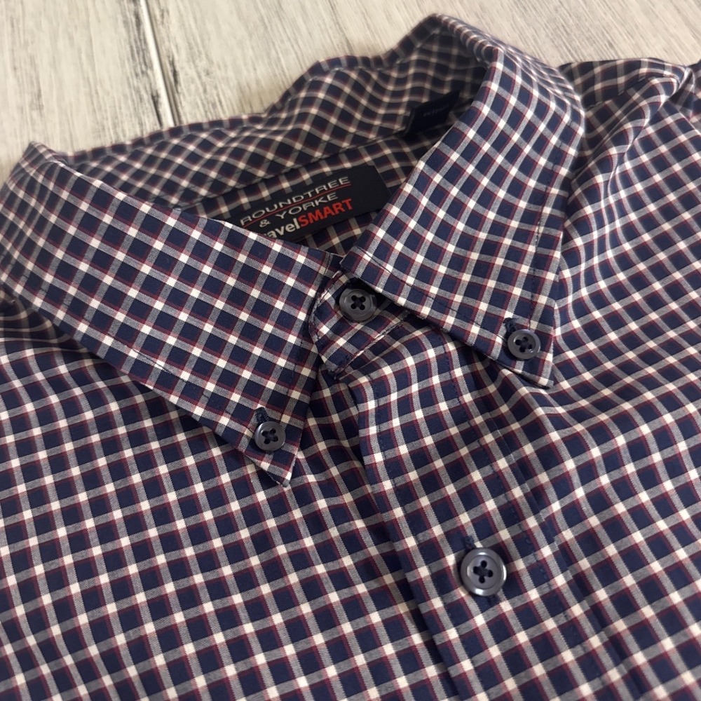 Roundtree & Yorke TravelSmart Mens 3XB Short Sleeve Button Down shirt NWOT